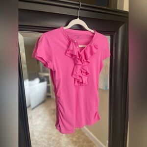 Ralph Lauren Ruffle Front Ruched Tee Girls‎ Size XL (16)